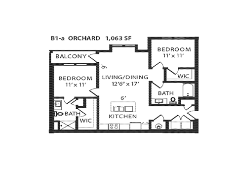 a floor plan of a house showing the bedrooms and baths